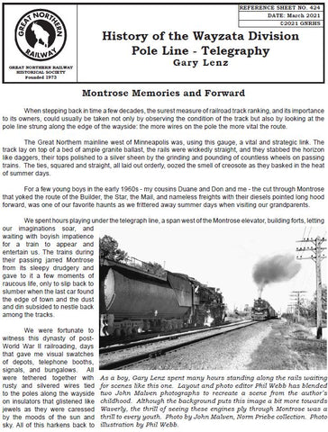 Digital RS424 - History of Wayzata Division Pole Line - Telegraphy