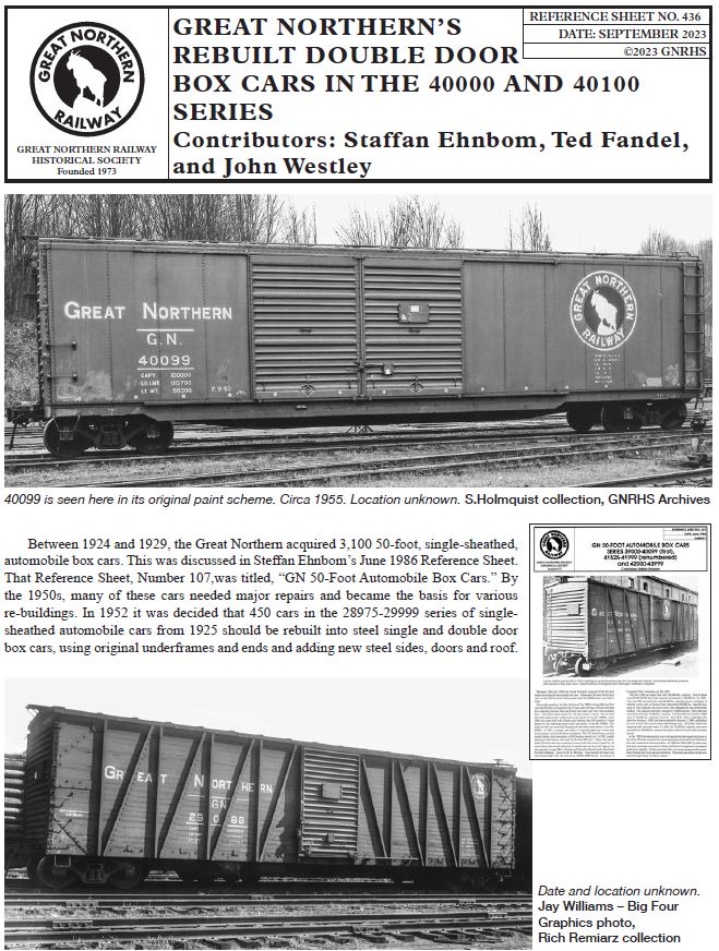 Digital RS436 - Rebuilt Double Door Boxcars in 40000 and 40100 Series
